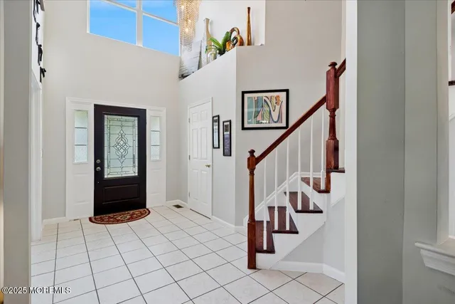 a view of an entryway with staircase