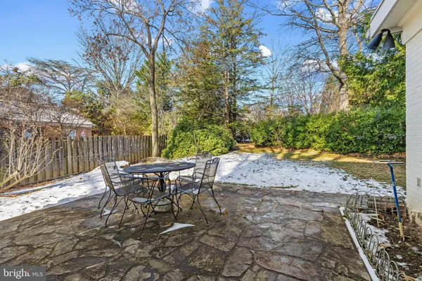 a view of a chairs and table in the patio