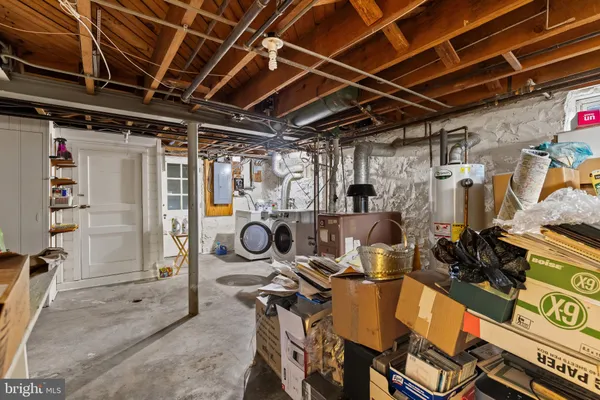 a view of a storage room