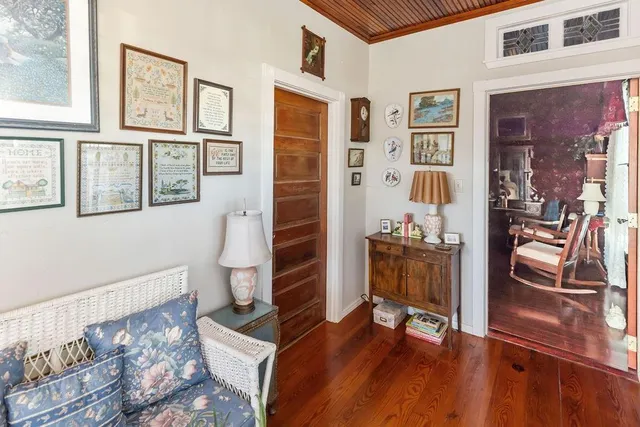 a workspace with table and chairs