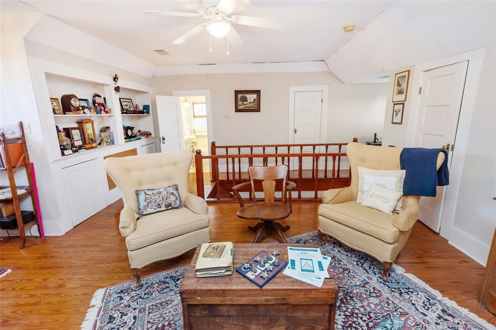 704 East Main Street Honey Grove, TX 75446 - Photo 29 of 38 a living room with furniture and wooden floor