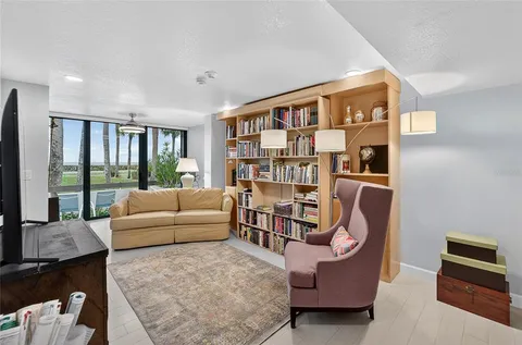 a view of an outdoor space with swimming pool