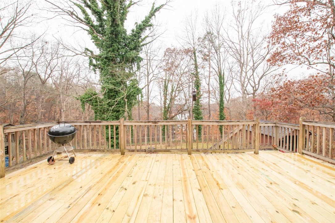 142 Fowler Road Anderson, SC 29625 - Photo 26 of 38 New deck with stairs overlooking backyard