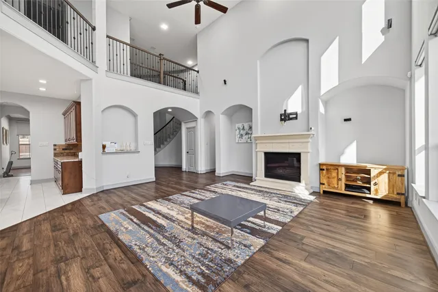 a large kitchen with stainless steel appliances lots of counter top space