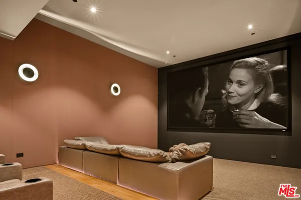 a view of a room with a window