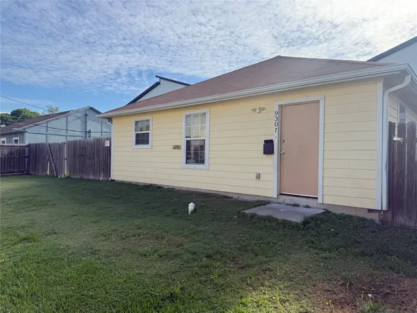 a backyard of a house