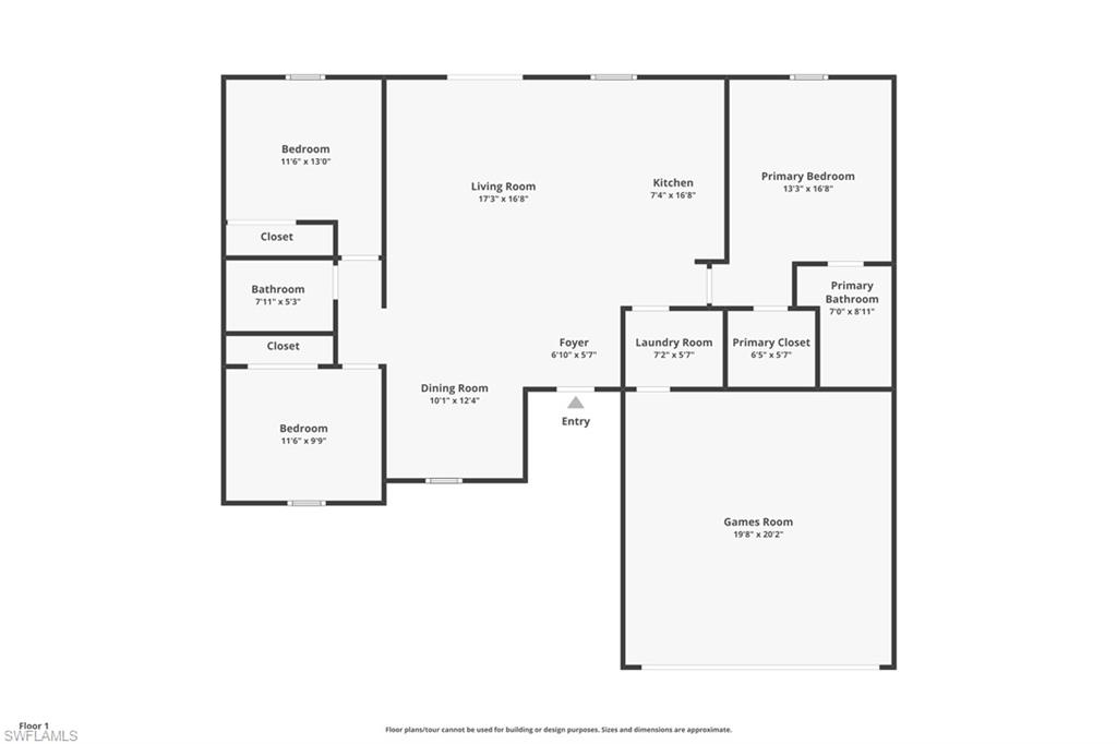 237 Columbus Boulevard South Lehigh Acres, FL 33974 - Photo 2 of 25 a picture of a floor plan