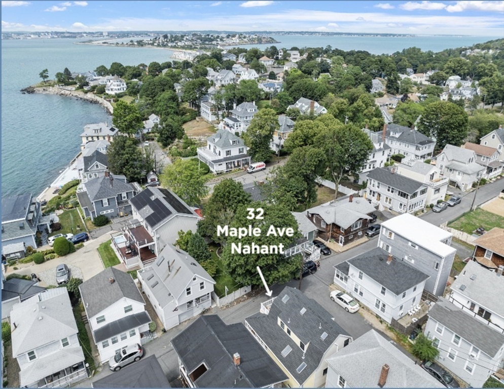 32 Maple Avenue Nahant, MA 01908 - Photo 5 of 37 an aerial view of a city with lots of residential buildings