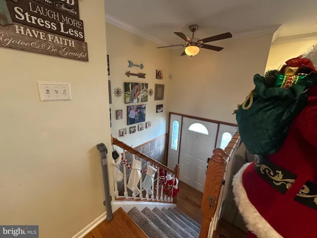 a living room with rug