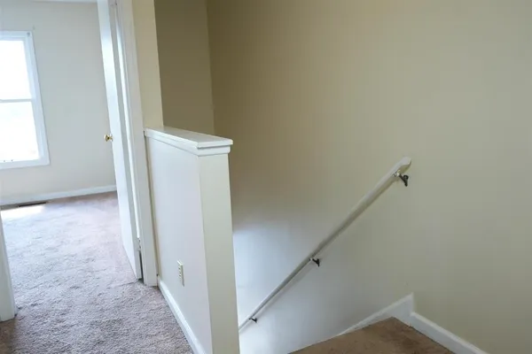 an empty room with closet