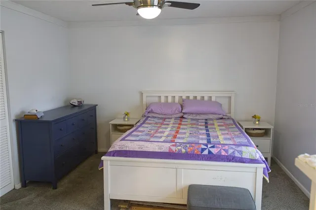 a view of a house with a large window