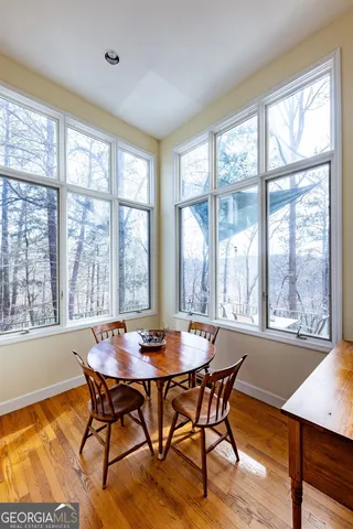 a bathroom with a bathtub and shower