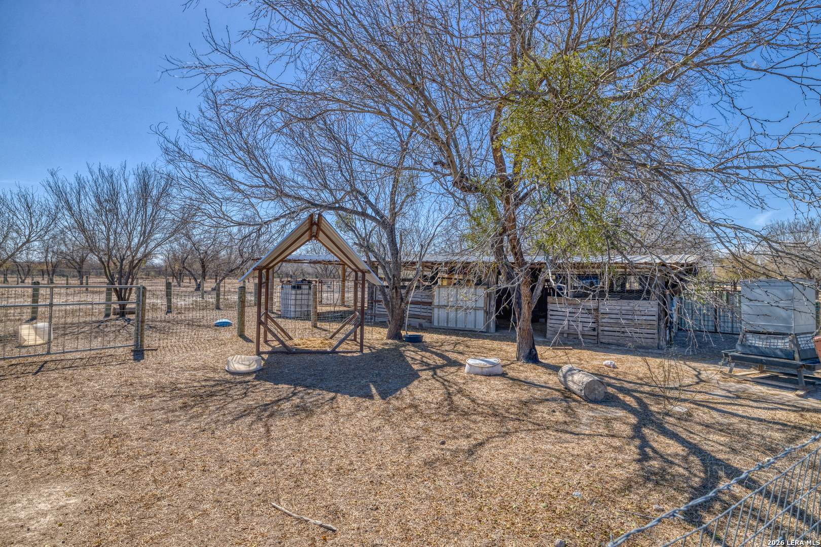 1140 Curtis Bourne Road Crystal City, TX 78839 - Photo 10 of 54 a wooden bench sitting in middle of a yard
