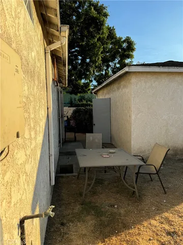 a view of a outdoor seating area