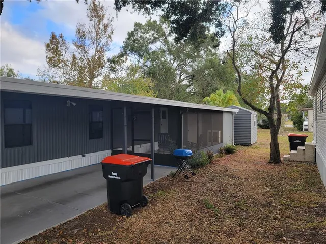 a backyard of a house