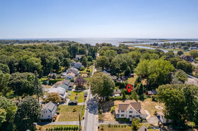 an aerial view of a city
