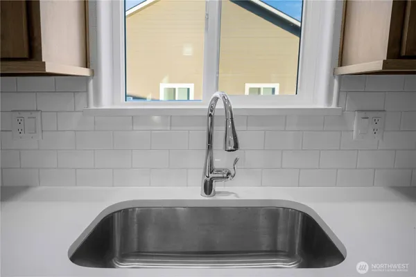 a close view of sink and tap