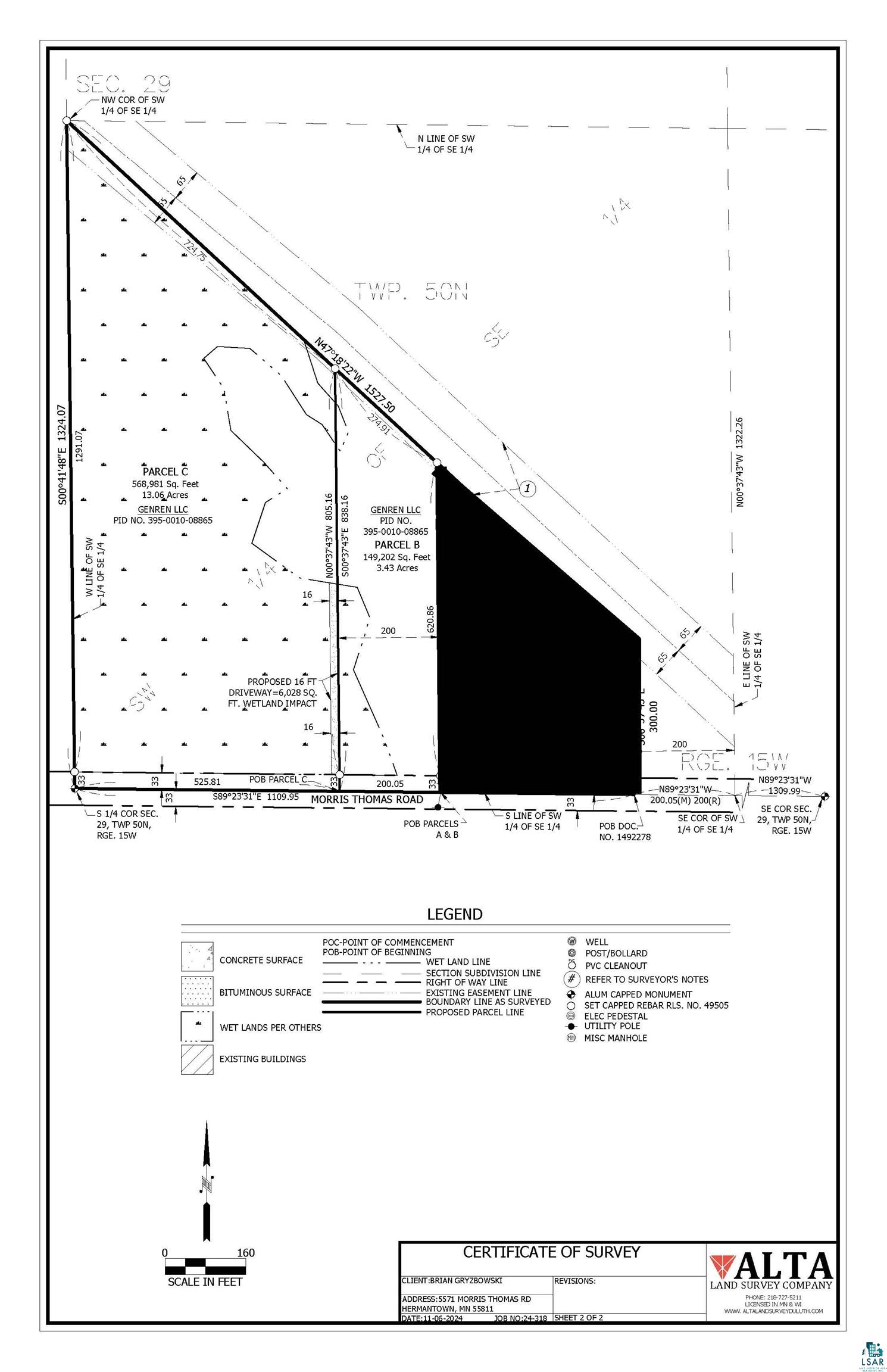 55-xx Morris Thomas Road Hermantown, MN 55810 - Photo 2 of 2 Survey Map