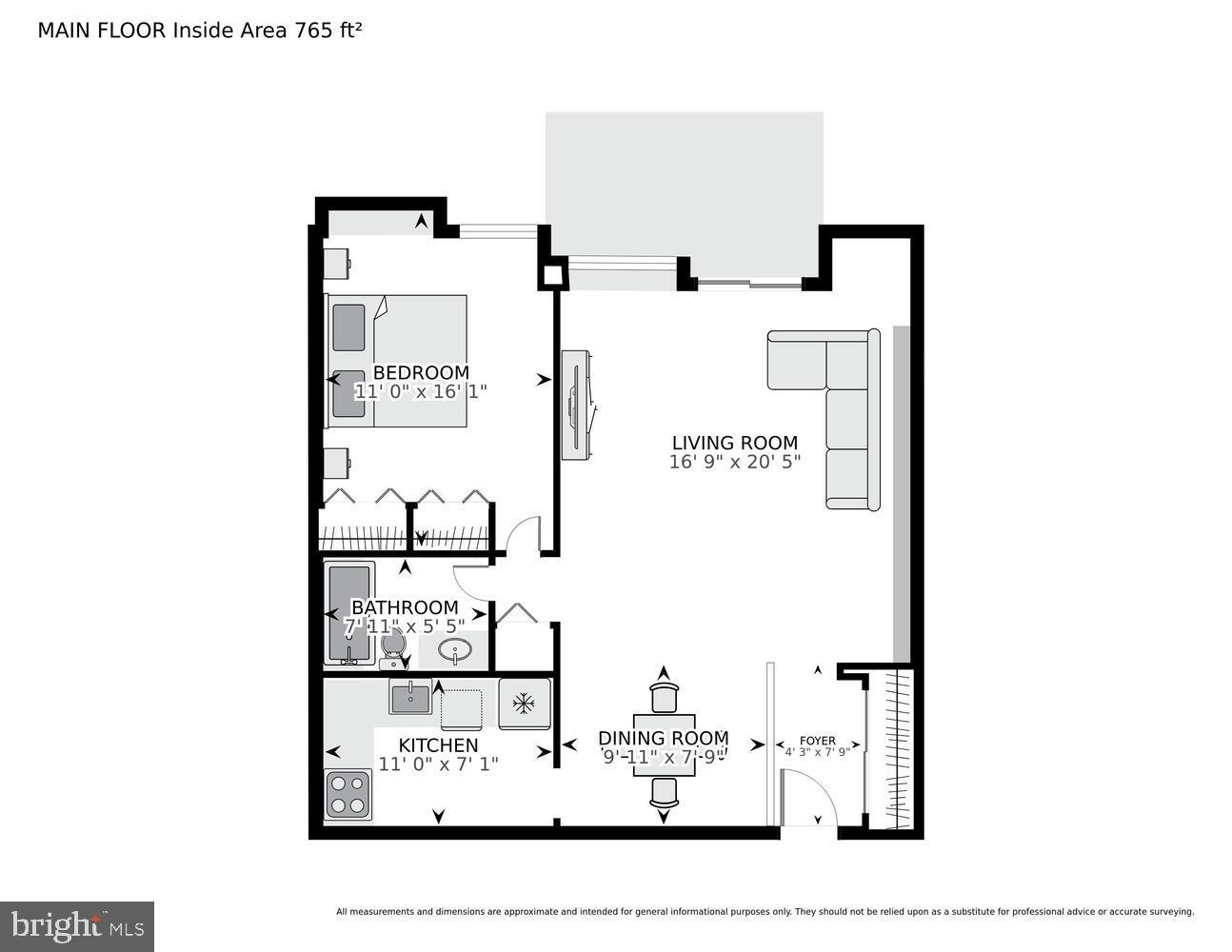240 M Street Southwest, Unit E406 Washington, DC 20024 - Photo 36 of 36 Floor plan