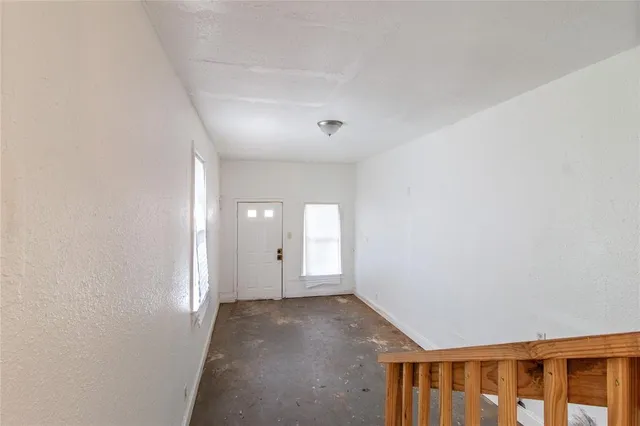 a view of hallway with window