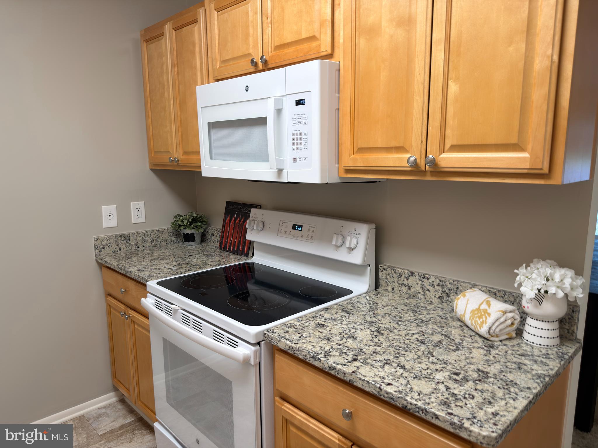 3110 Adderley Court, Unit 245A Silver Spring, MD 20906 - Photo 10 of 31 a kitchen with a stove and a microwave