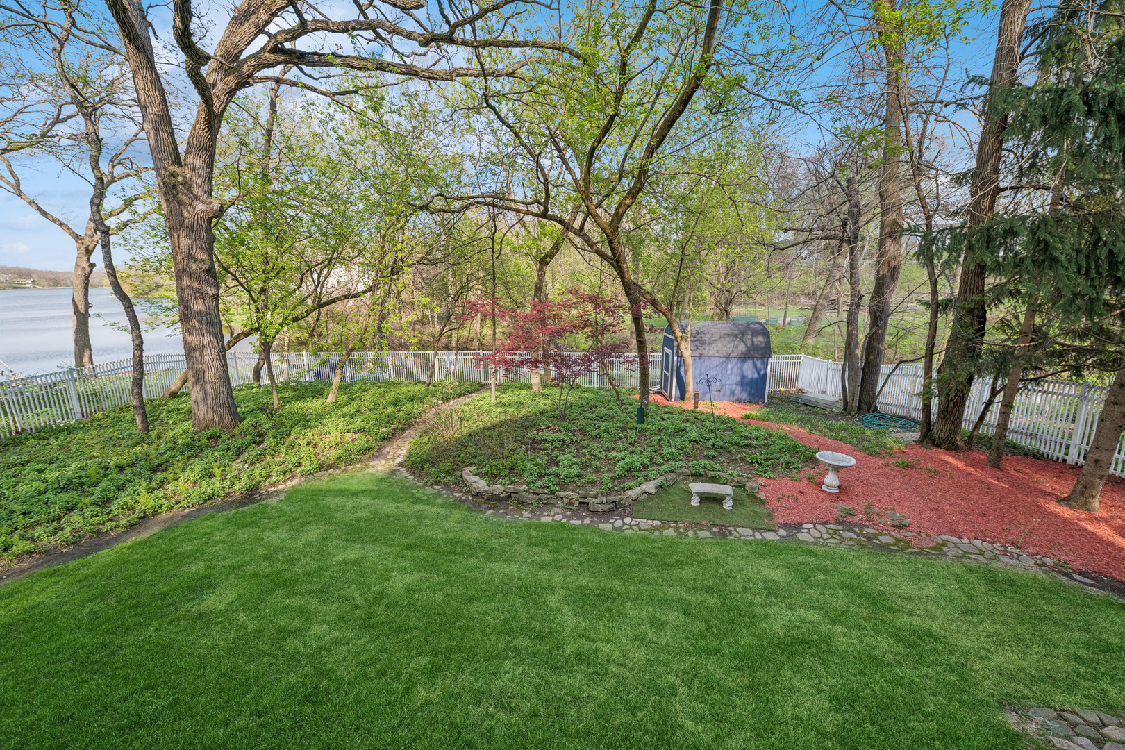 6112 Pleasant View Lane Cary, IL 60013 - Photo 26 of 31 a view of a backyard with large trees
