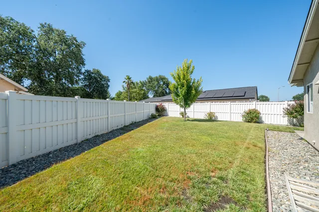 a view of a backyard