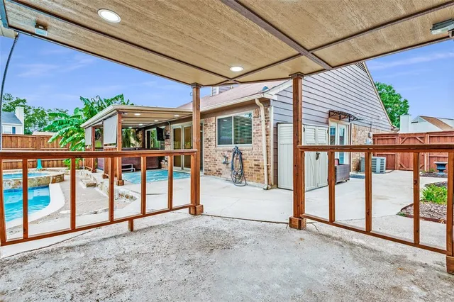 a view of a house with porch and wooden floor