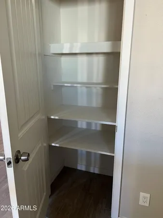 a close view of closet