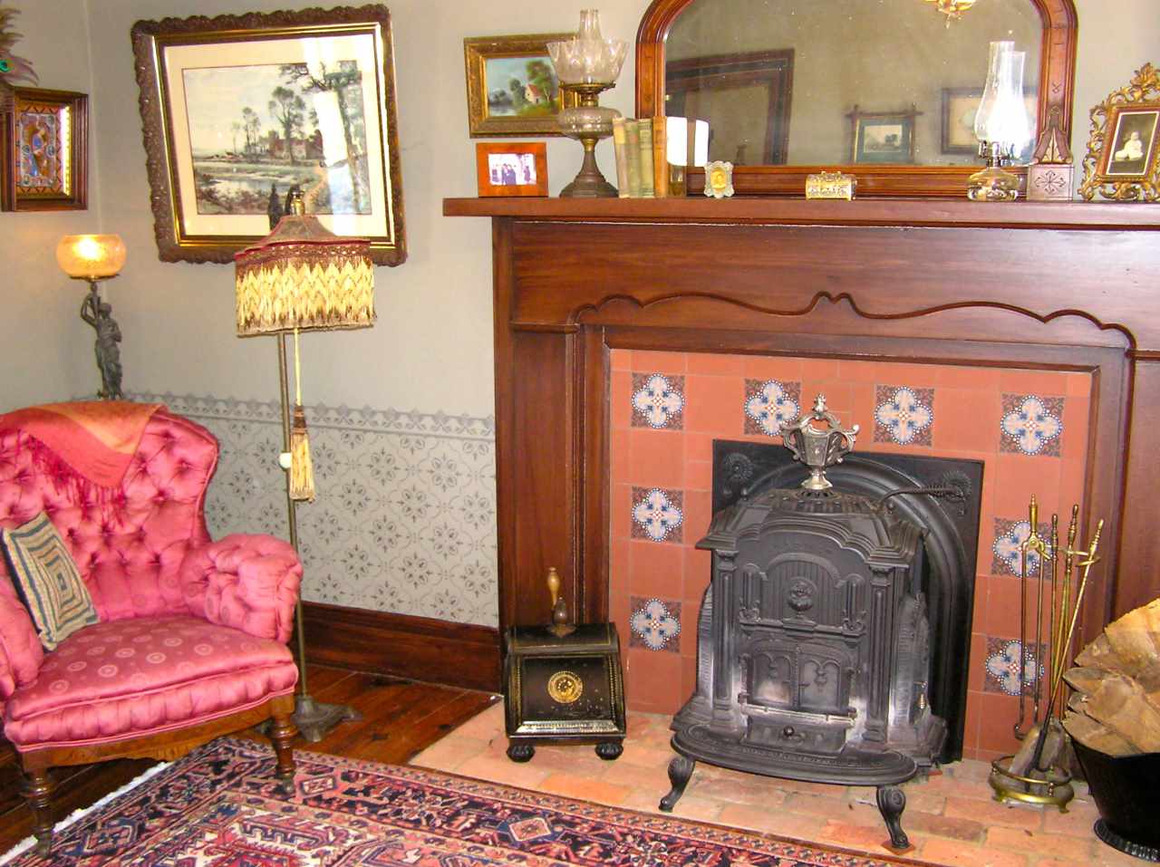 1108 Newport Road Raphine, VA 24472 - Photo 16 of 50 a living room with furniture and a fireplace