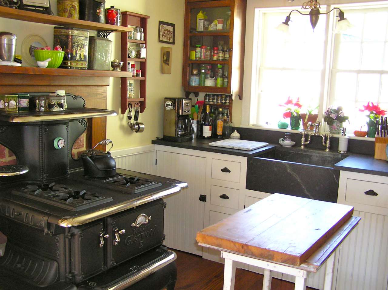 1108 Newport Road Raphine, VA 24472 - Photo 39 of 50 a kitchen with stainless steel appliances granite countertop a stove a sink and a microwave