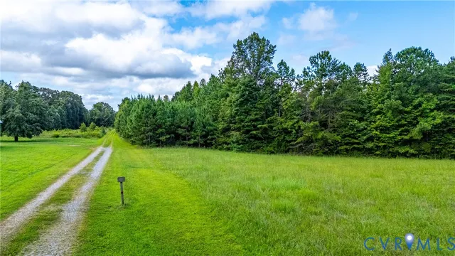 a view of a golf course with a garden