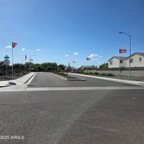 a view of a street with houses