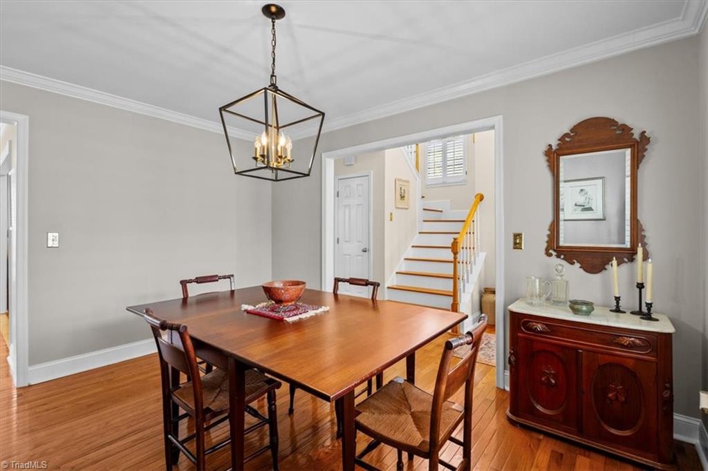 3303 Bardwell Road Greensboro, NC 27410 - Photo 7 of 50 You'll find plantation shutters down, wood blinds up, custom built-ins, fresh paint, hardwood floors and smooth ceilings throughout.