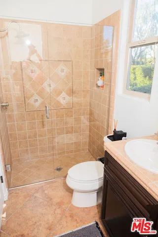 a view of small space with racks on the wall