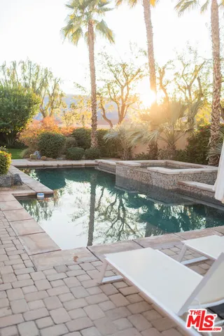a view of a city with mountains in the background