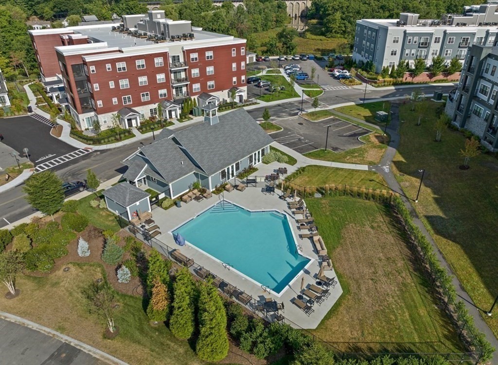 1 Revolution Way, Unit 201 Canton, MA 02021 - Photo 31 of 38 an aerial view of a house with a garden