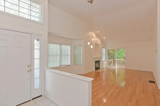 a view of livingroom with hardwood floor and window