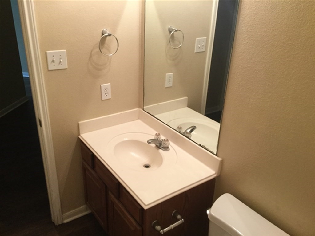 23511 Hidden Maple Drive Spring, TX 77373 - Photo 14 of 18 a bathroom with a sink and mirror