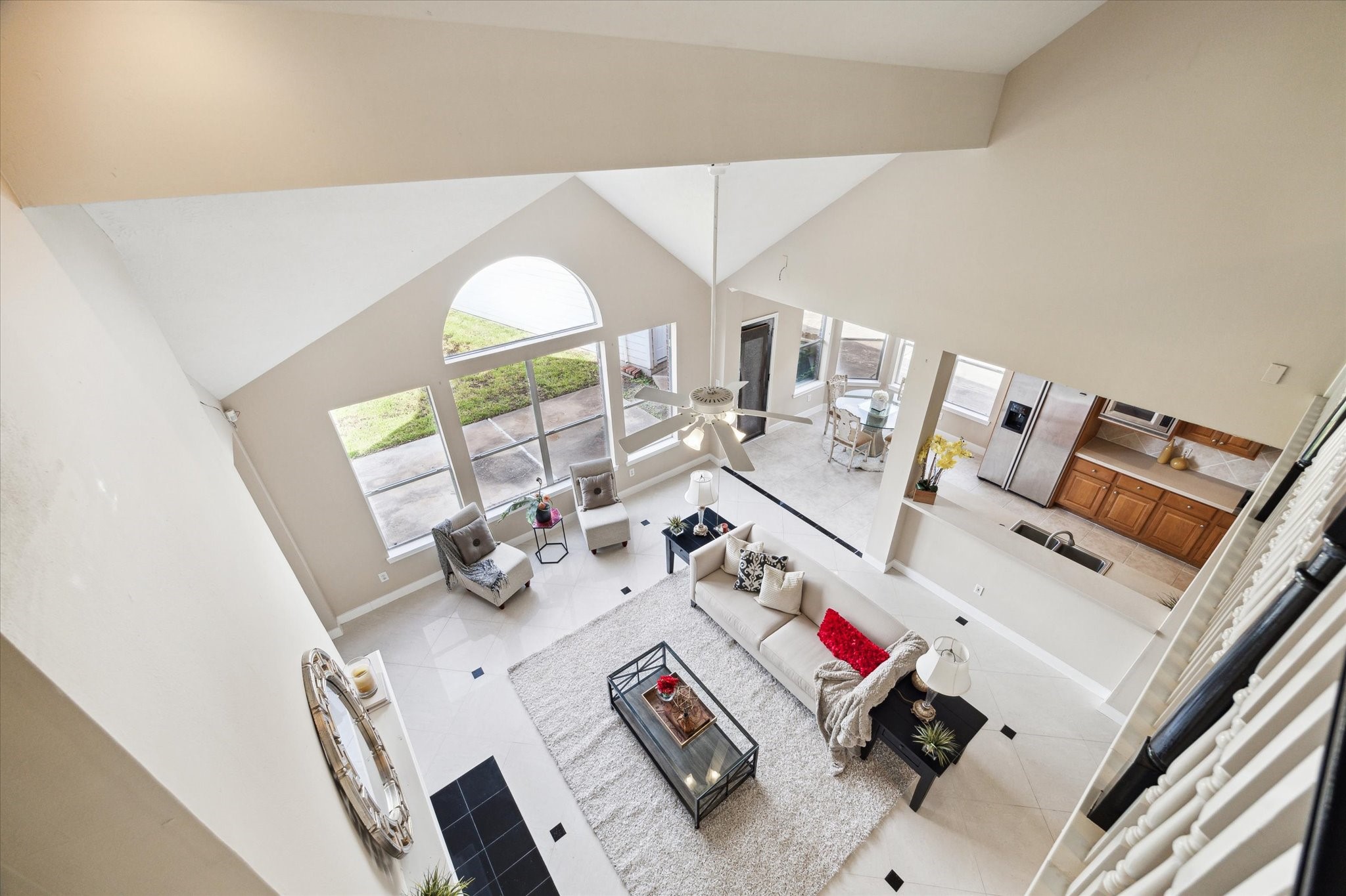 1818 Cross Spring Drive Sugar Land, TX 77479 - Photo 22 of 32 a view of living room with furniture and a fireplace