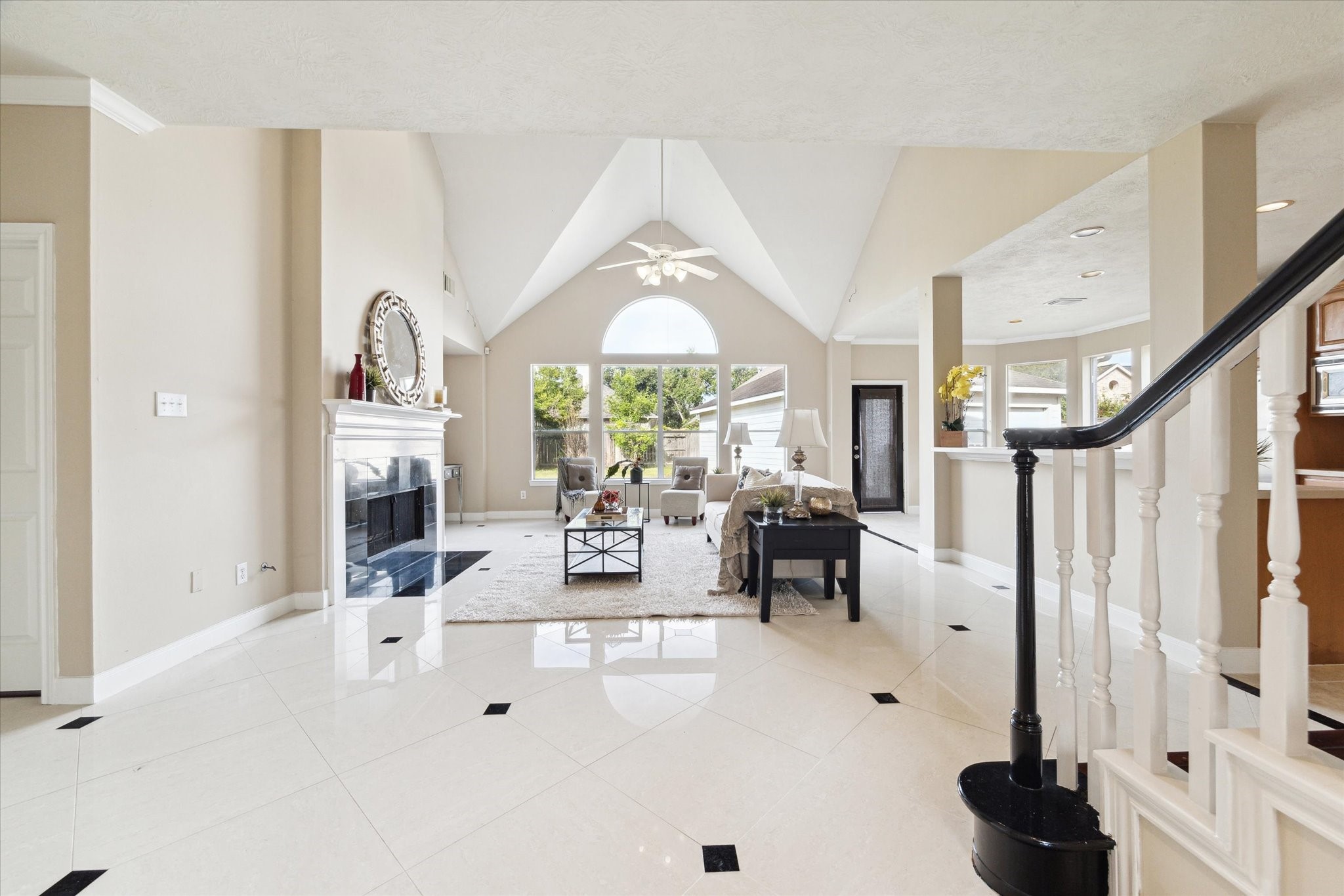 1818 Cross Spring Drive Sugar Land, TX 77479 - Photo 8 of 32 a view of living room with furniture and a large window