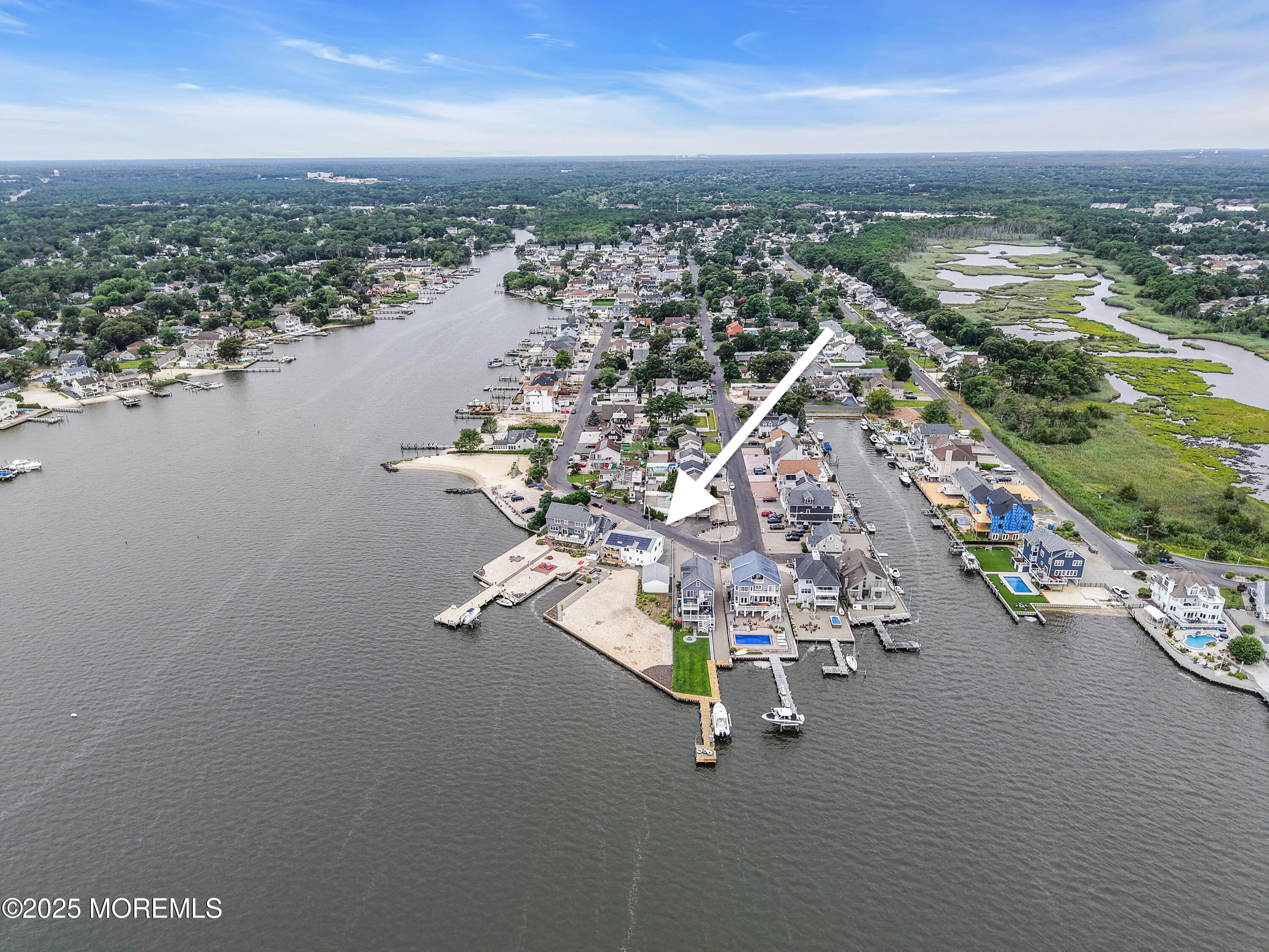 5 Bay Way Brick, NJ 08723 - Photo 60 of 61 an aerial view of a city with ocean view