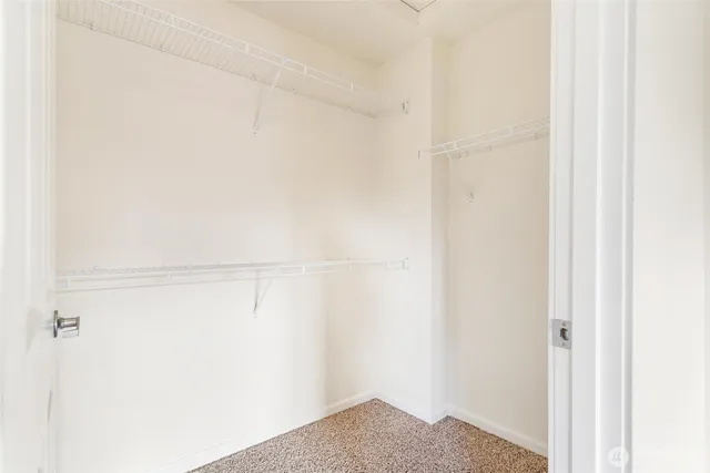 a view of small space with racks on the wall