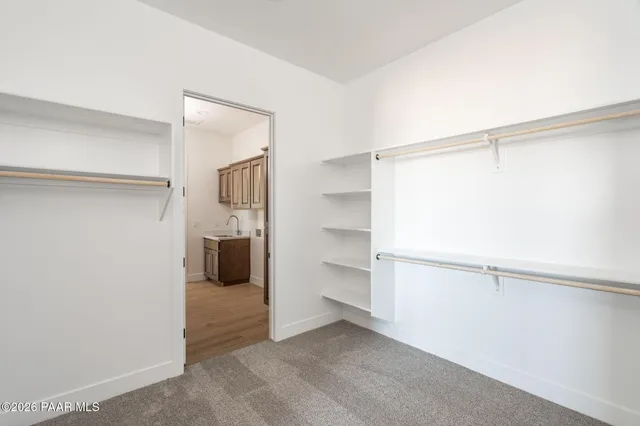 a view of a walk in closet