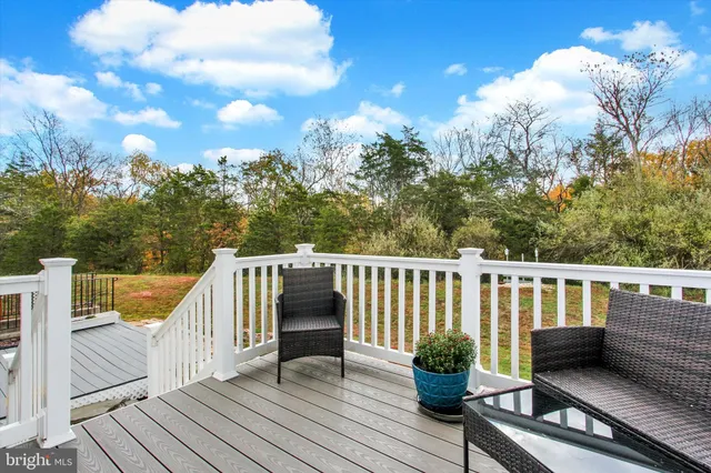 a view of a balcony with lake view