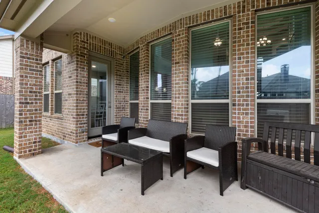 a house view with a garden space