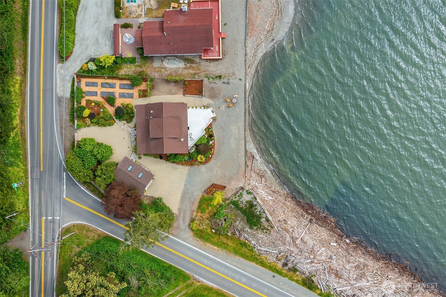22113 Dockton Road Southwest Vashon, WA 98070 - Photo 6 of 40 a aerial view of a house with a yard