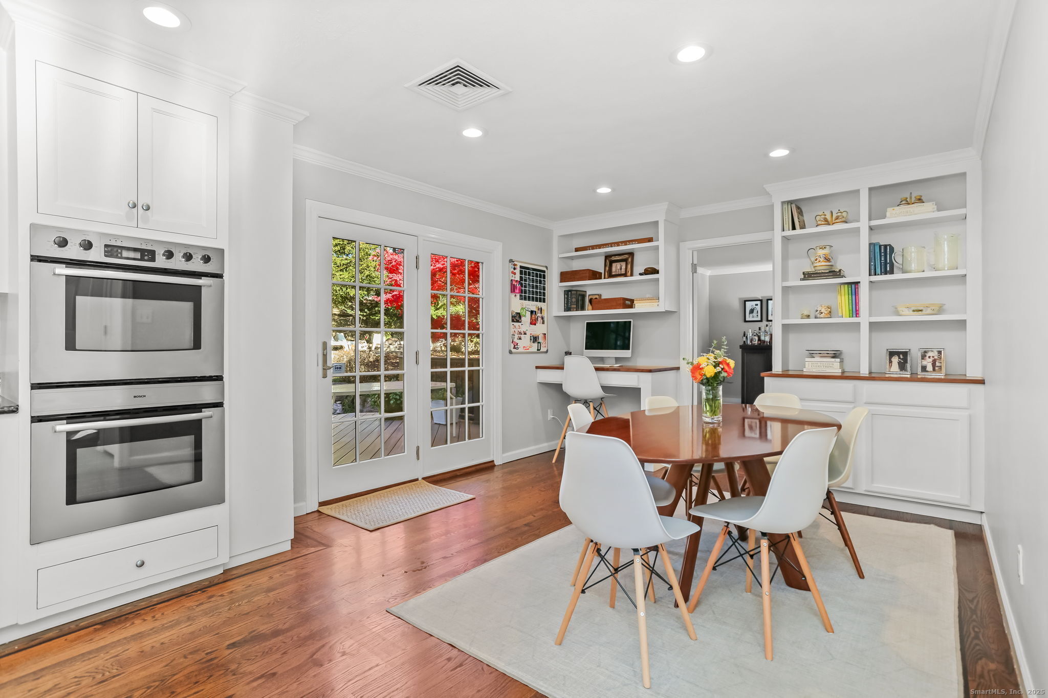 5 Willow Walk Road Westport, CT 06880 - Photo 15 of 40 a view of a dining room with furniture window and wooden floor