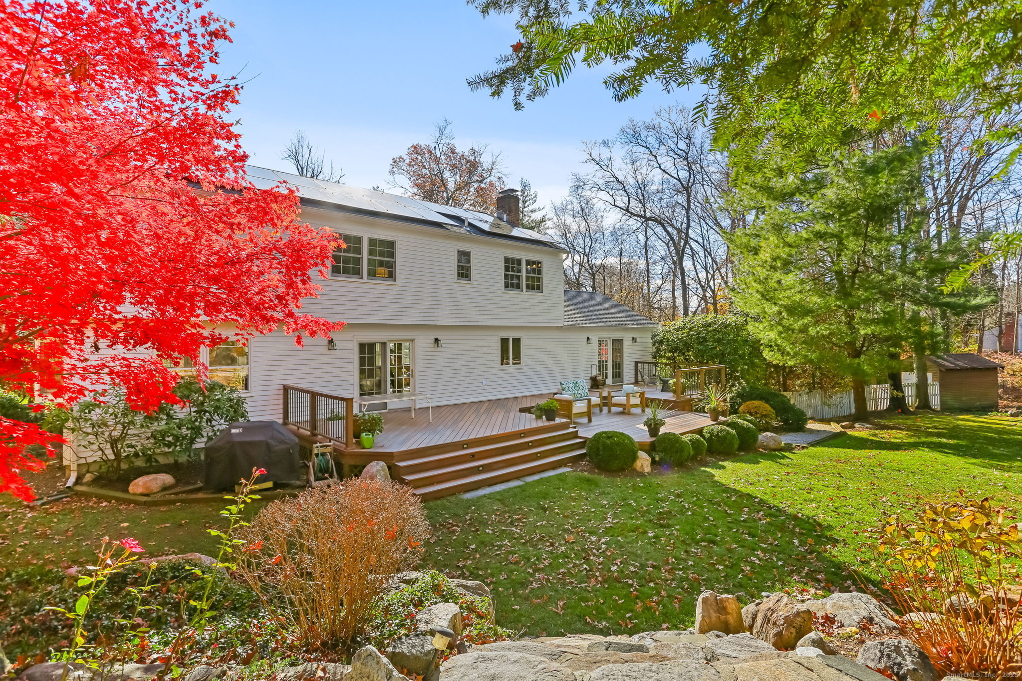 5 Willow Walk Road Westport, CT 06880 - Photo 38 of 40 a front view of a house with a yard