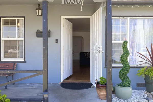 a view of a entryway of the house